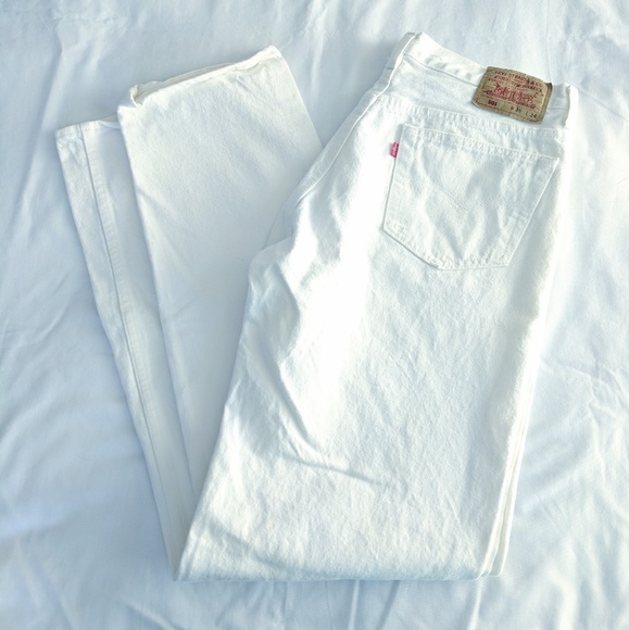 Levi's Other - White Denim Levi's 501 Buttonfly Jeans